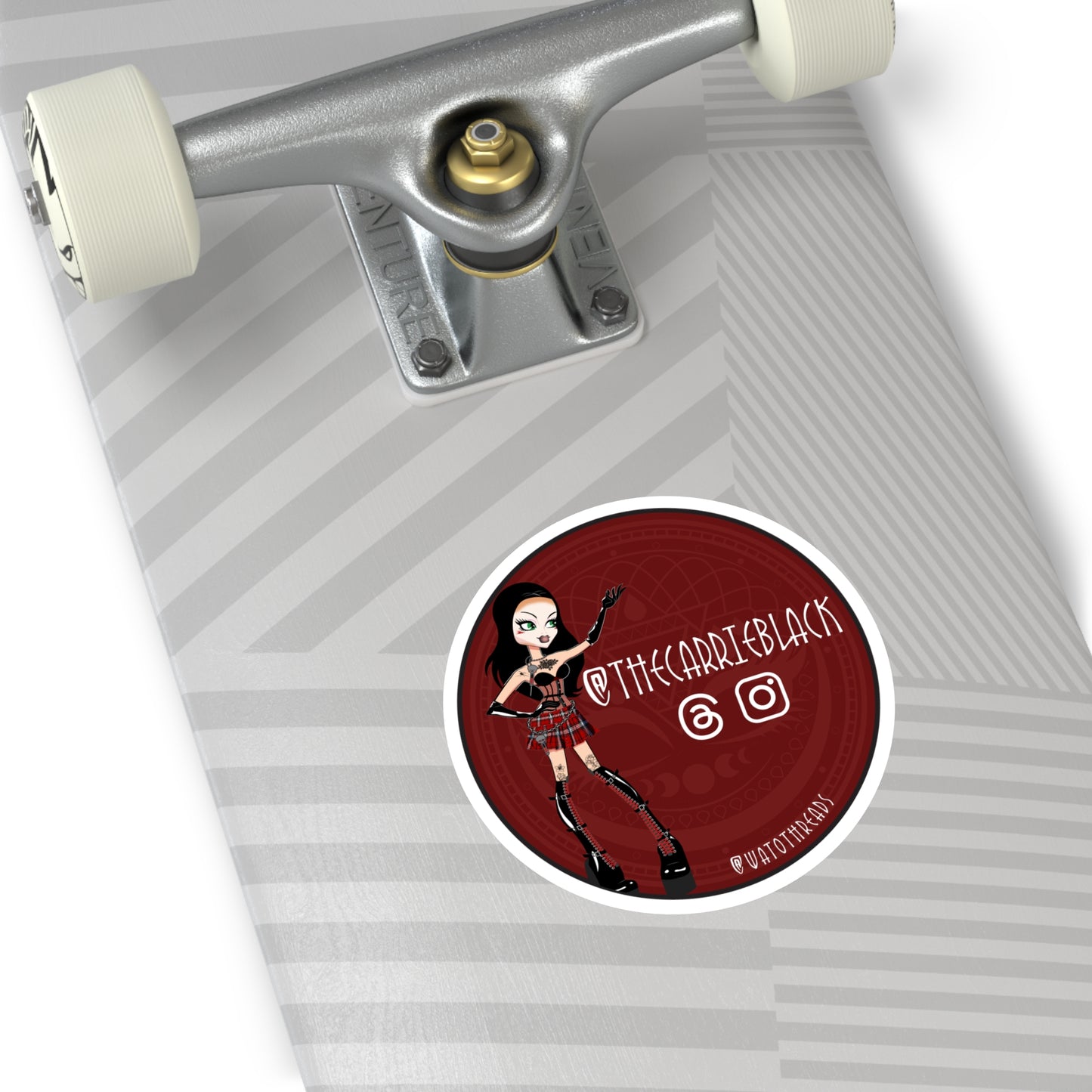 Carrie Black BLXXD WXTCH Round Outdoor/Indoor Sticker